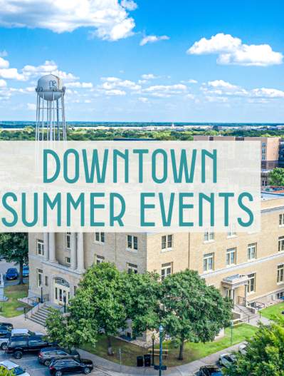 Downtown Summer Events - title in two lines