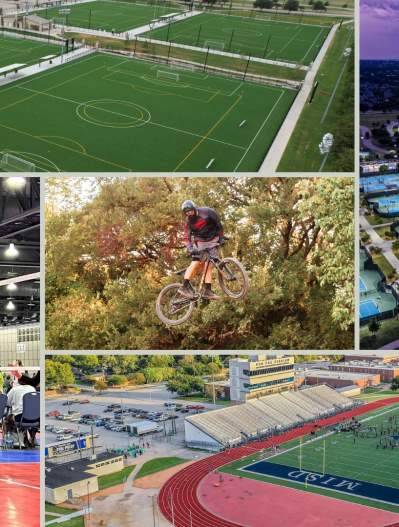 Compilation image of sports facilities in McKinney