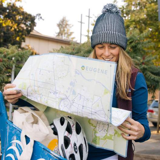 Cycling with PeaceHealth Rides bikes in Eugene