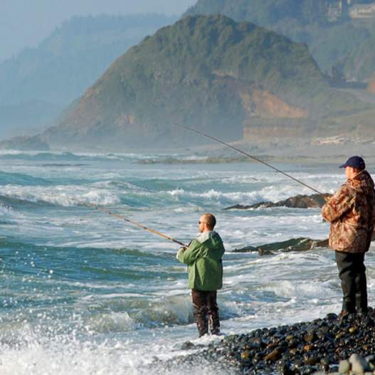Oregon Coast, Ocean Fishing by Revena E. Angerstein