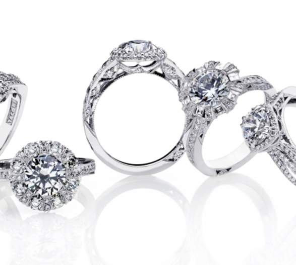Engagement rings in different sizes and shapres
