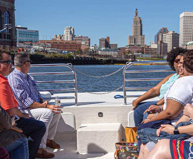 People on boat tour