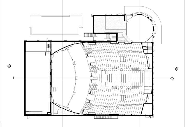 Indiana Theater architectural drawing seating