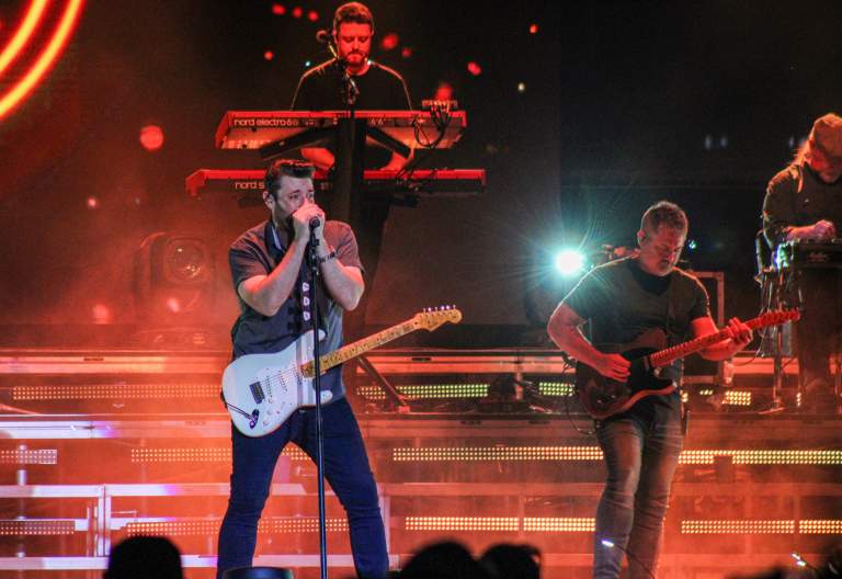 Live band performing on stage at The Mill in Terre Haute, Indiana
