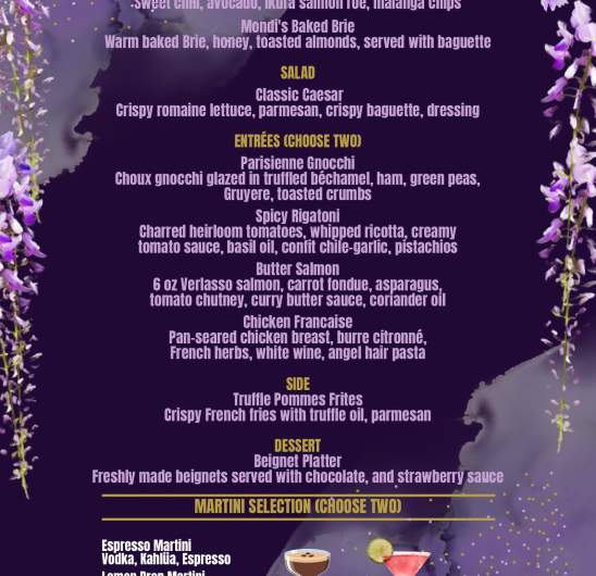 Girls Night | Prix Fixe Dinner