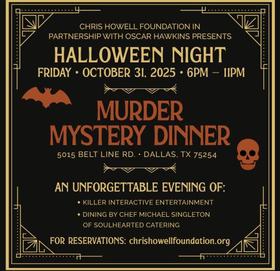 Chris Howell Foundation’s Halloween Night Murder Mystery Dinner
