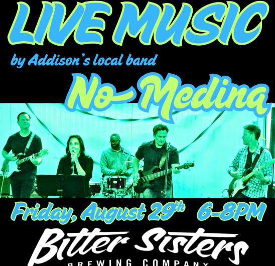 Live Music by No Medina + BBQ by JB's Smokehouse