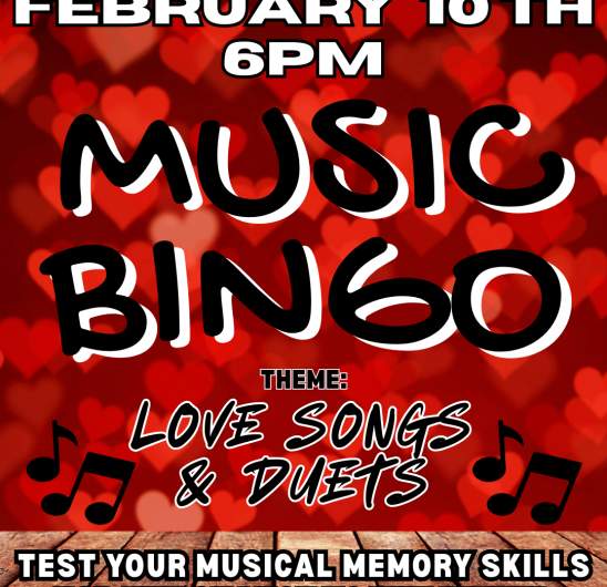 Music Bingo: Love Songs & Duets