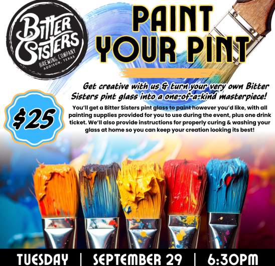 Paint Your Pint at Bitter Sisters Brewery