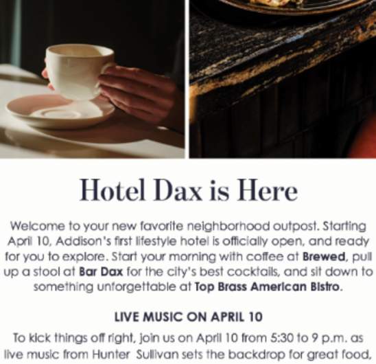 Hotel Dax Opening Night
