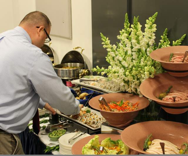 Team preparing food