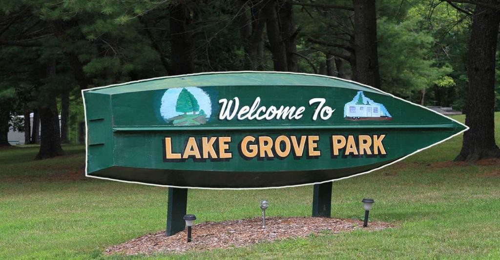 Lake Grove Park - Roadside Sign