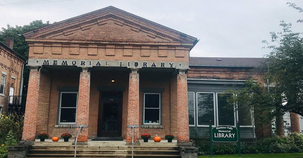 Montour Falls Library - Fall Exterior