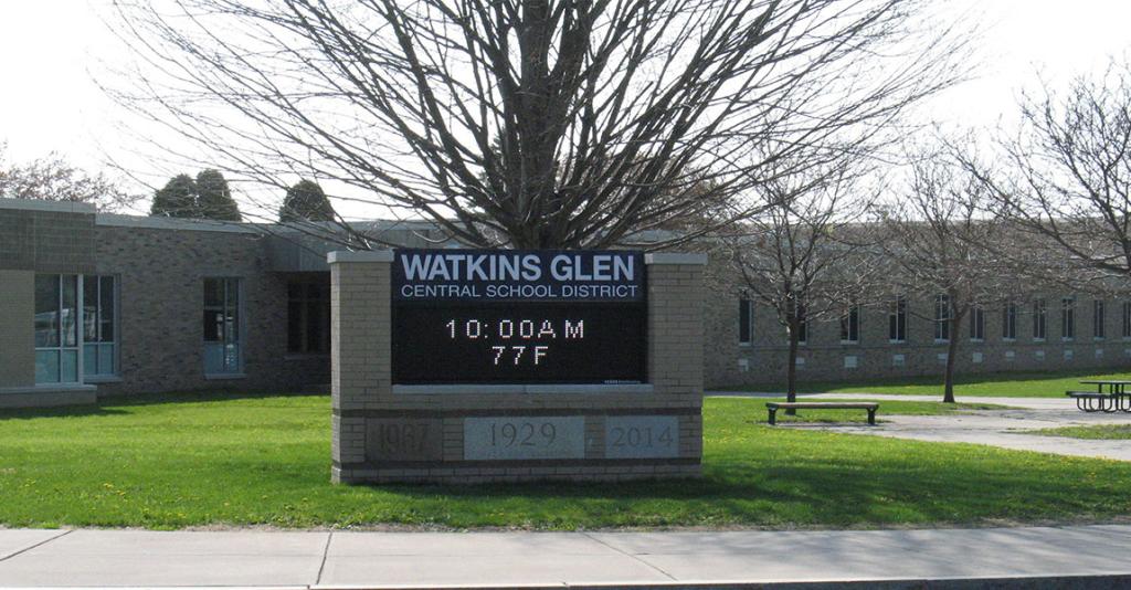 Watkins Glen Central School District - Building Exterior & Sign