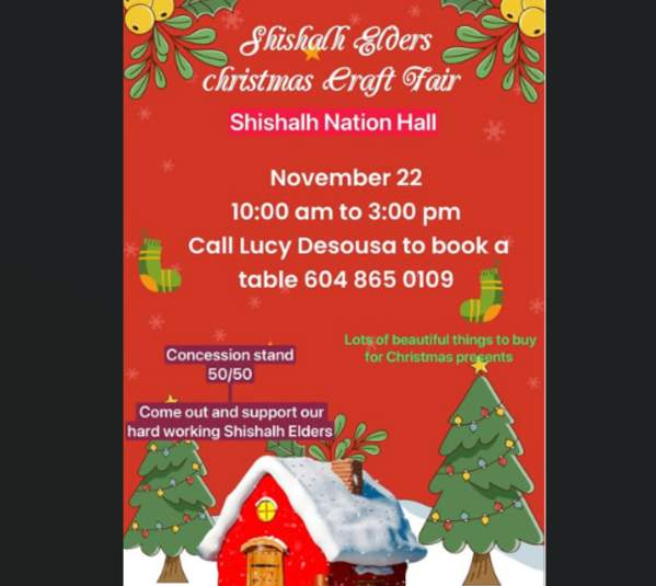 shishálh Nation Elders Christmas Craft Fair
