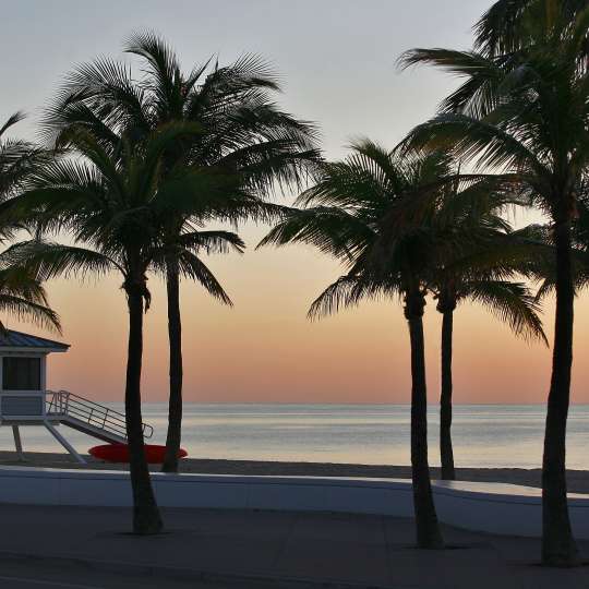 Fort Lauderdale beach at sunrise