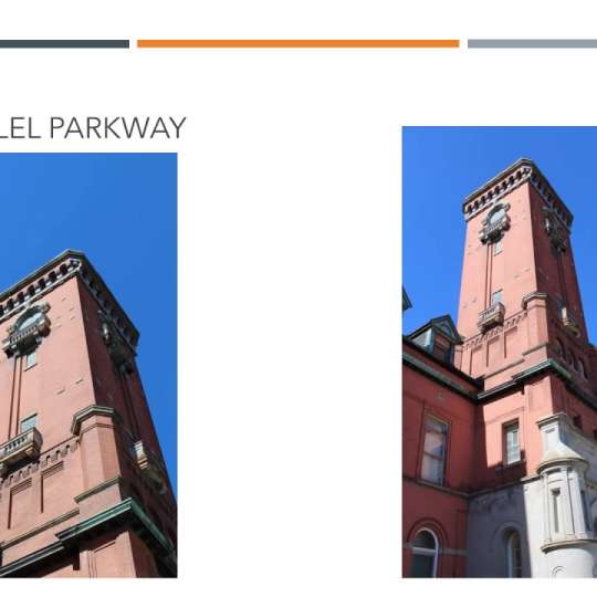 "Look Up" an architectural display of unique architecture in Wyandotte County, KS