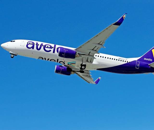 Avelo airplane in the sky