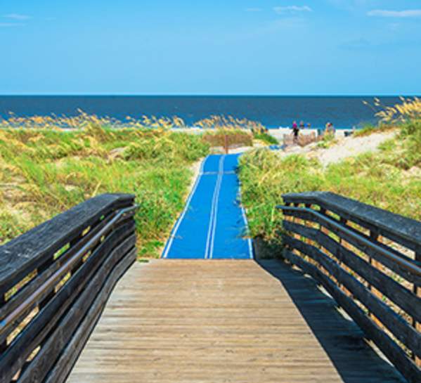 Golden Isles Bridge Overlooking Beach