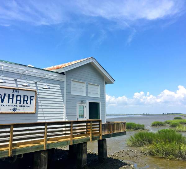 The historic wharf on Jekyll Island has been converted to a casual waterfront seafood restaurant