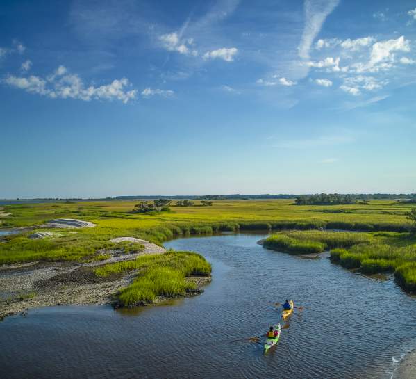 Kayaking though the marsh