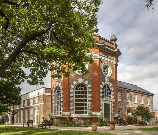 View of exterior of Octagonal room, Orleans House Gallery