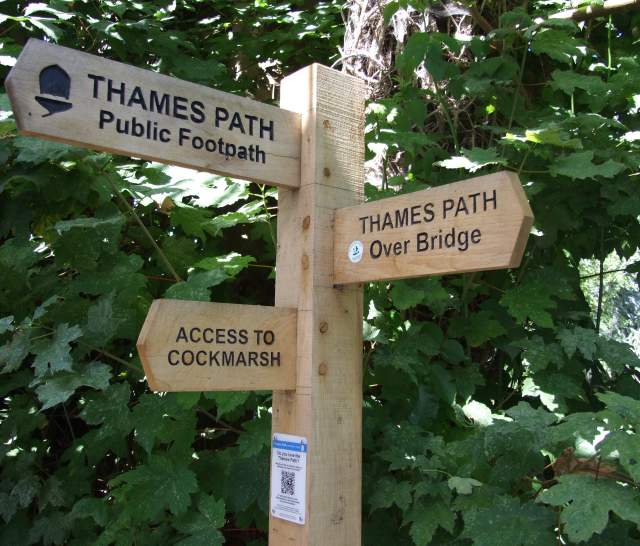 Thames Path Public Footpath sign