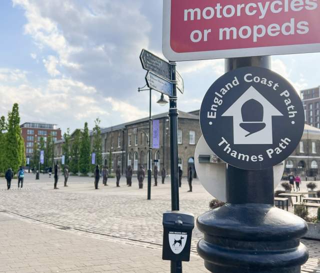 England's Coast Path Sign at Woolwich