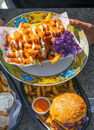 Afro Shack food at Kargo MediaCity