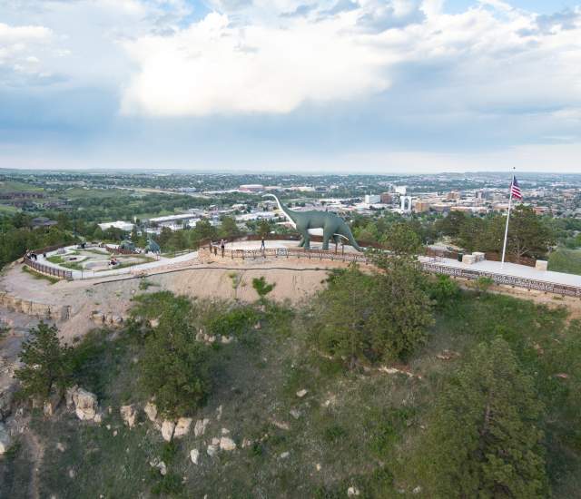 Dinosaur Park Aerial Looking East