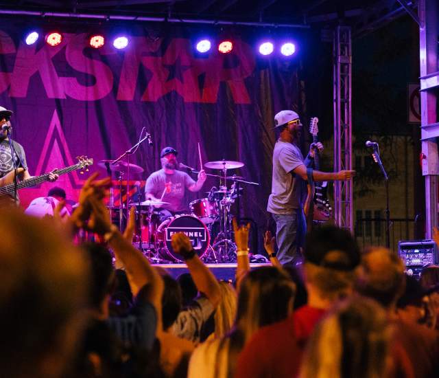 local rapid city band performing on stage at the summer nights event