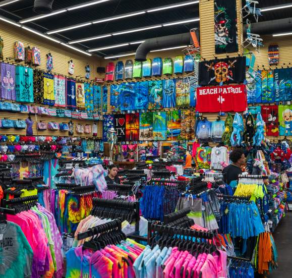 South Padre Island Gift Shop filled with souvenirs and clothes