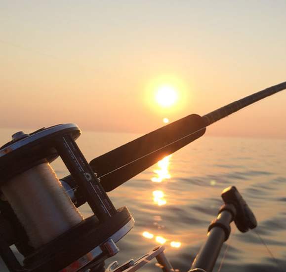 fishing-at-sunset
