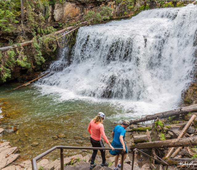 Walking down to Ousel Falls