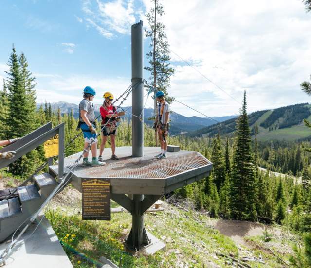 Ziplining at Big Sky Resort
