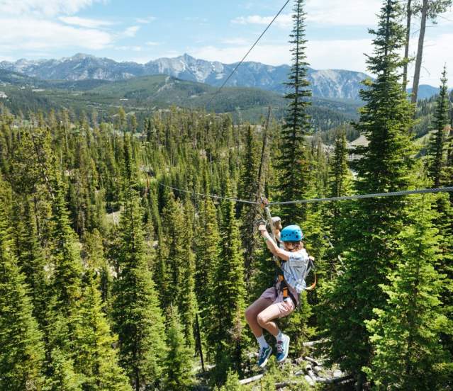 Ziplining at Big Sky Resort