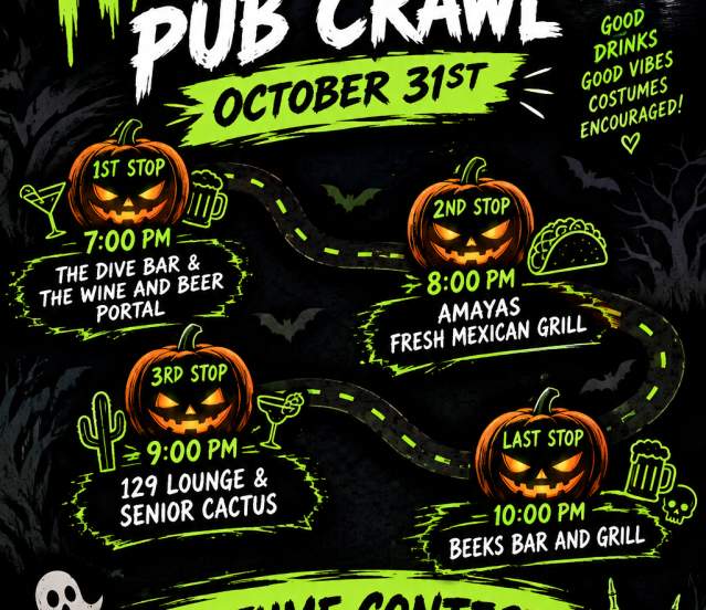 Halloween pub crawl and costume contest