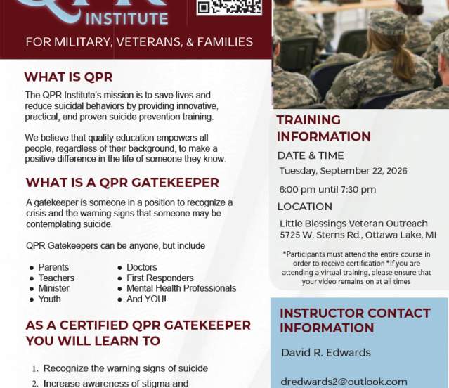 QPR for Military, Veterans, & Families