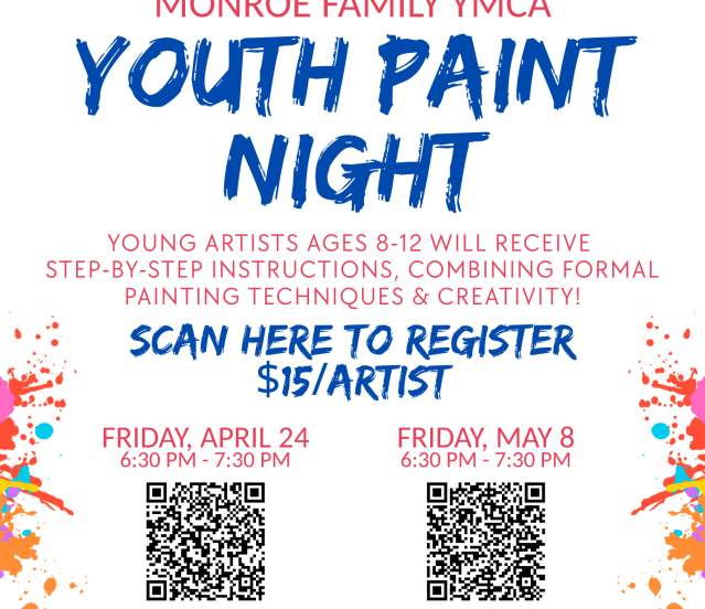 Monroe Family YMCA Youth Paint Night