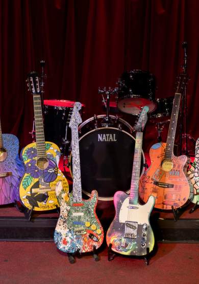 Image of guitars