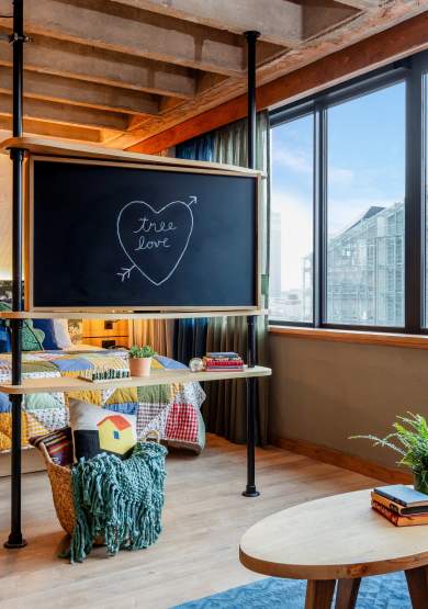 Bedroom layouts at Treehouse Manchester