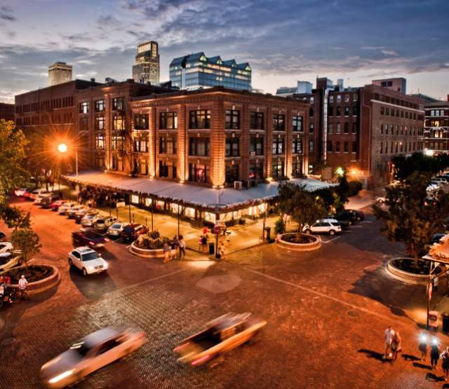 The Old Market Entertainment District is a perfect backdrop for a rustic Omaha date night
