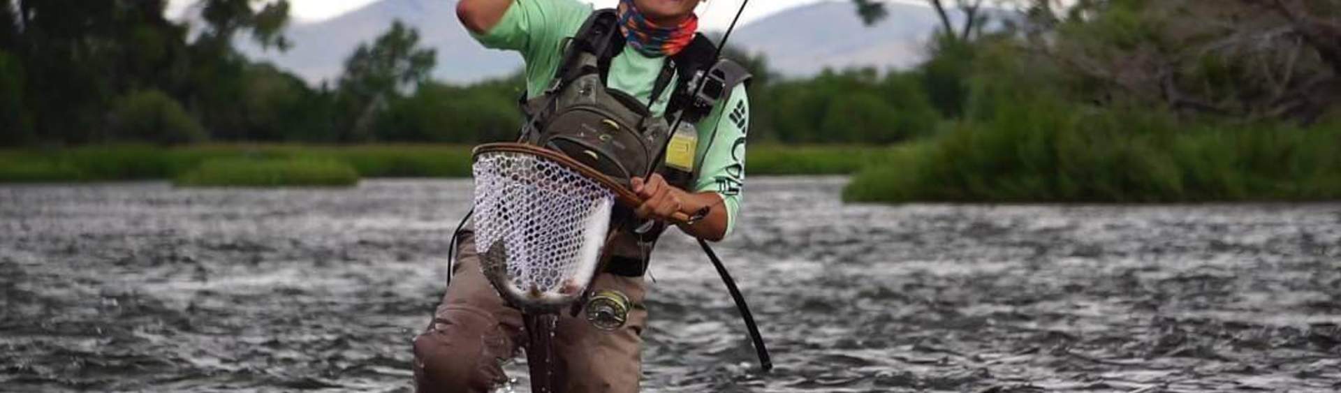 World's best Fly Fishing. Gallatin River in Big Sky Montana. 