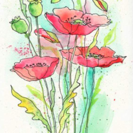 Ink & Watercolor Magic - Beginner Art Exploration Workshop