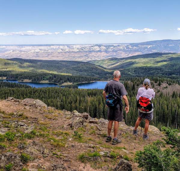 Hikers Overlooking Grand Mesa