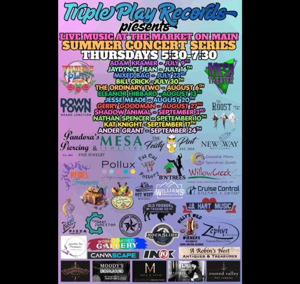 Live Music at Market on Main; Summer Concert Series at Triple Play Records