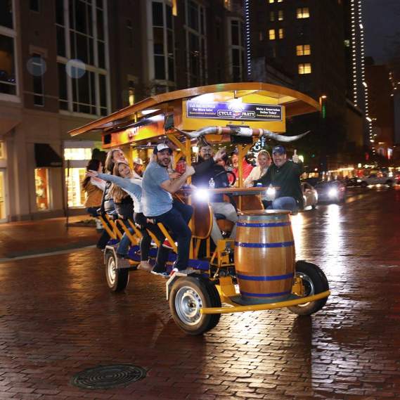 BYOB Cowtown Cycle Party for 6-16 Pedalers