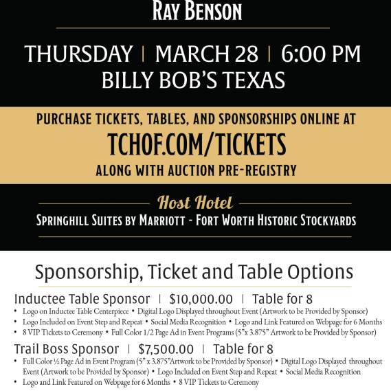 Texas Cowboy Hall of Fame 2024 Induction Ceremony