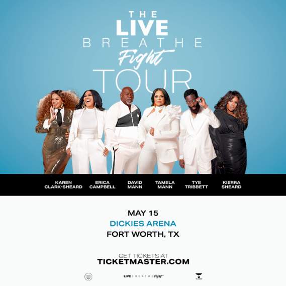 Live Breathe Fight Tour Featuring Tamela and David Mann, Erica Campbell, Tye Tribbett, and more