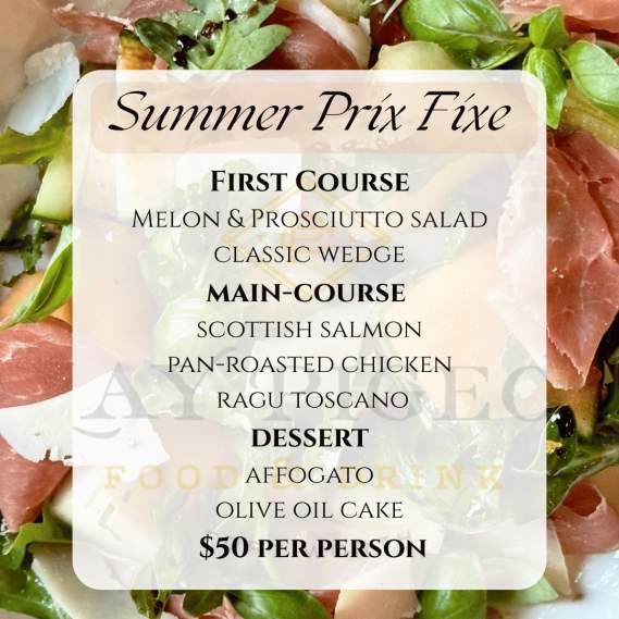 $50 Summer Prix Fixe Menu